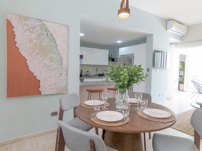 Hermoso apartamento 1 hab a pasos de la playa
