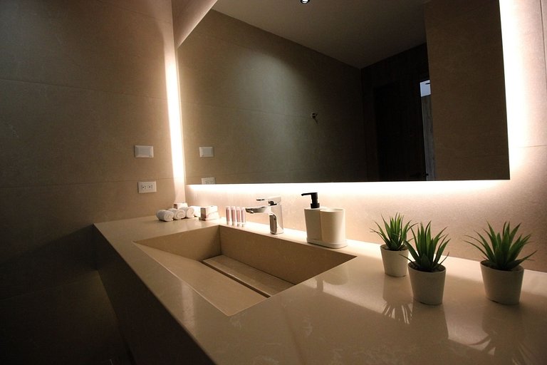 Studio, área de coworking, gym, padel y restaurant