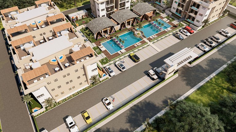 Apartamentos con transporte a La Playa.