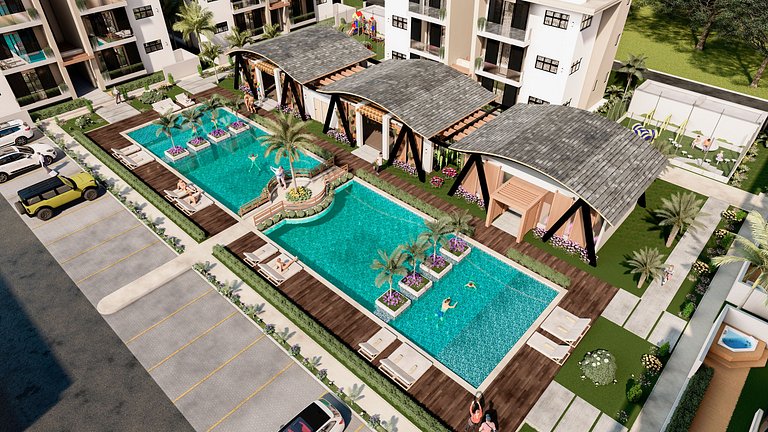 Apartamentos con transporte a La Playa.