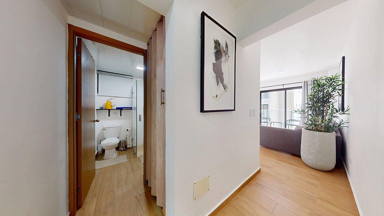 Apartamento moderno ideal para trabajo y descanso