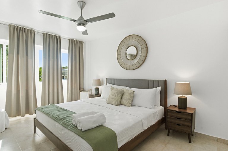 Apto para 6 personas, a 2 min de la playa.