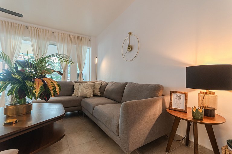 Apto para 6 personas, a 2 min de la playa.