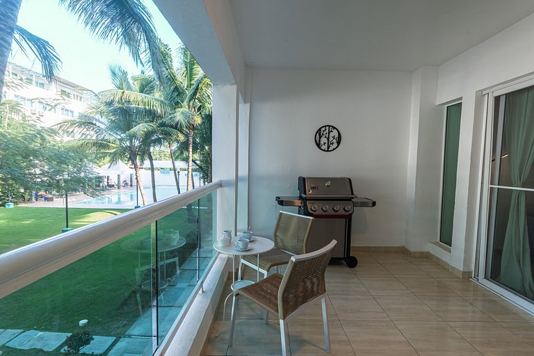 Suitable for 6 people, 2 min from the beach.