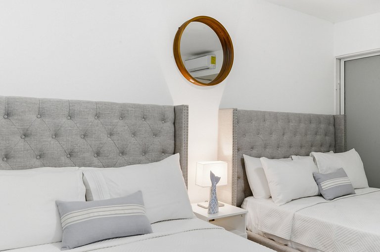 Sleeps 6, steps from the beach and with a pool