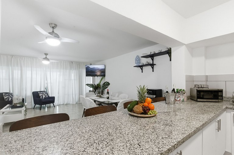 Sleeps 6, steps from the beach and with a pool