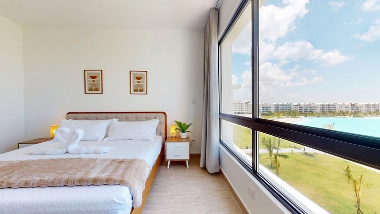 Penthouse 3BR Frente a Laguna Privada Bavaro