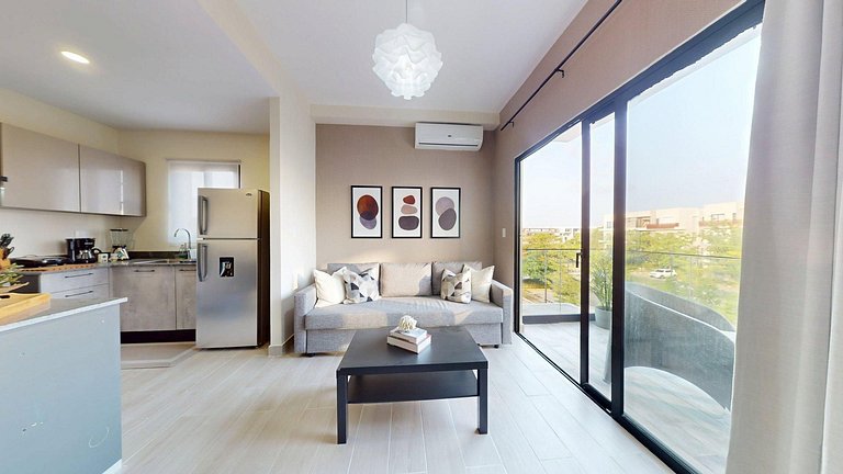 Apartamento con gymnasio, piscina, parque infantil
