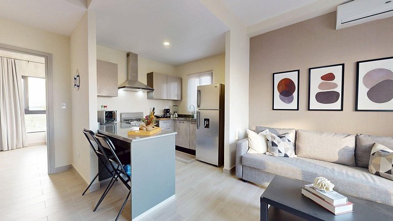 Apartamento con gymnasio, piscina, parque infantil