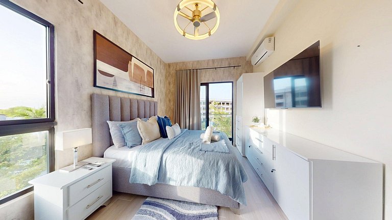 Apartment with gym, pool, playground