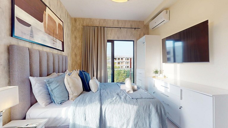 Apartamento con gymnasio, piscina, parque infantil