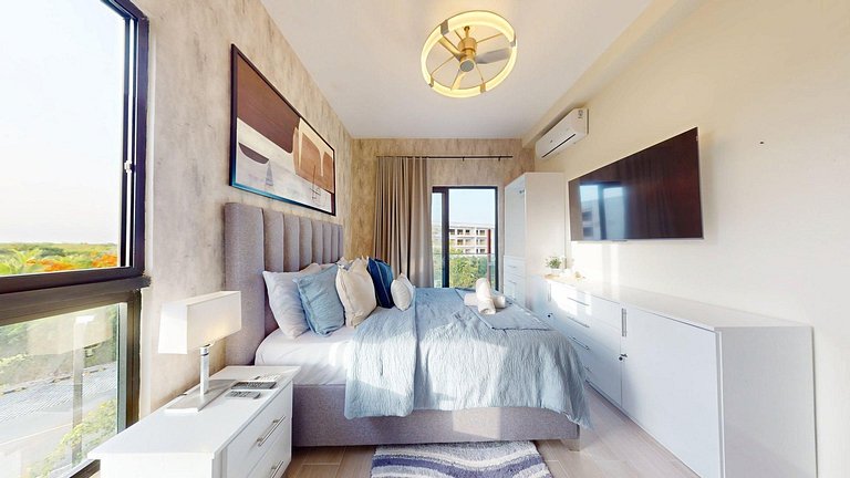 Apartamento con gymnasio, piscina, parque infantil