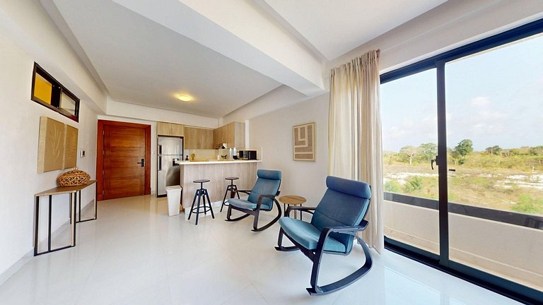 2BR piscina gym seguridad Villa Bavaro Punta Cana
