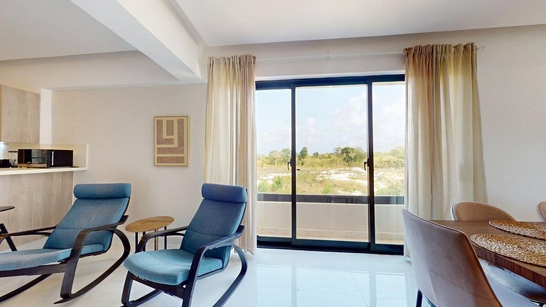 2BR piscina gym seguridad Villa Bavaro Punta Cana