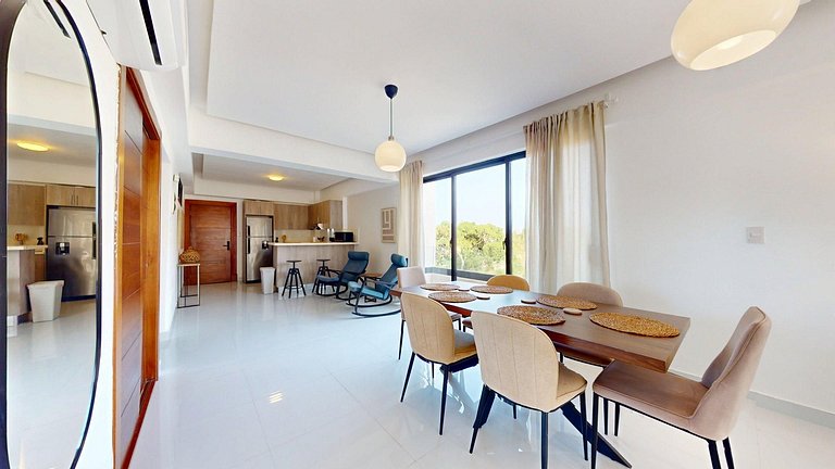 2BR piscina gym seguridad Villa Bavaro Punta Cana