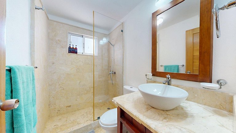 Just 50 meters from the beach, bars, restaurants.